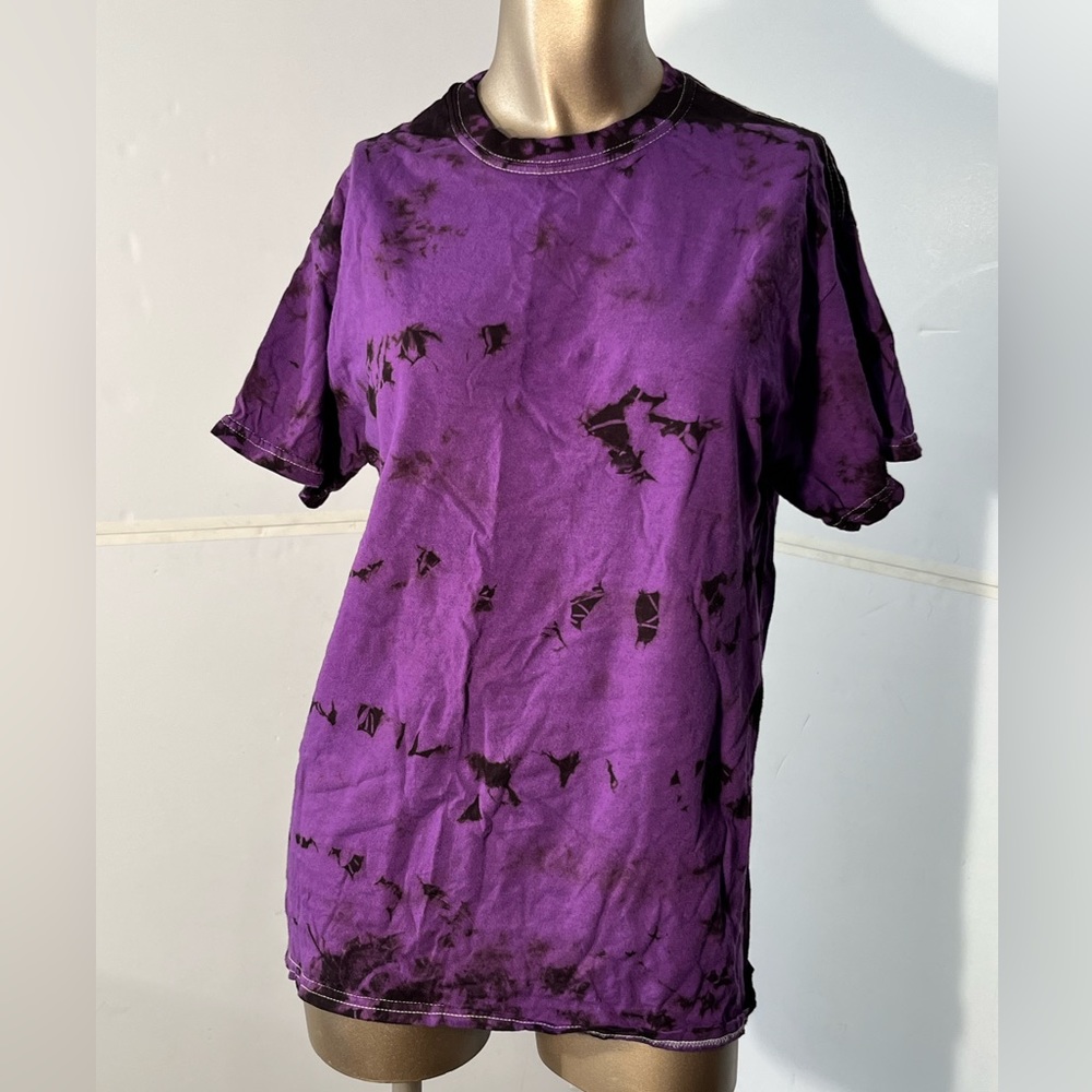 Purple, tie-dye shirt, size M